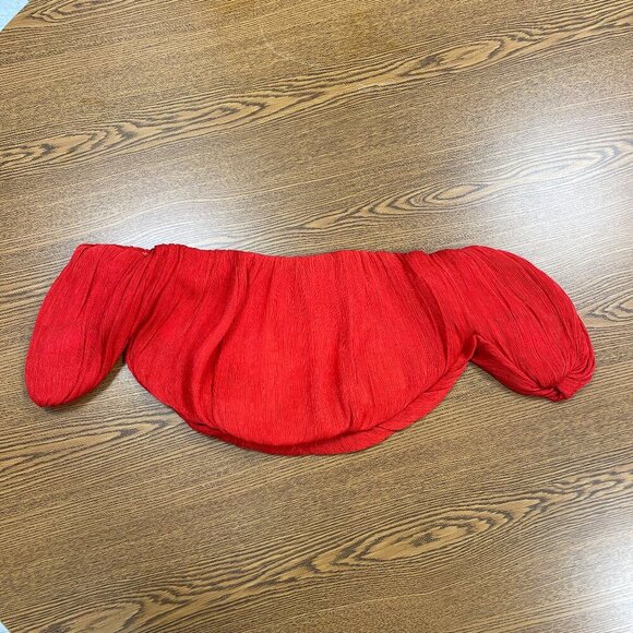 Line & Dot Audrey Off The Shoulder Blouse in Red, Size Medium - NWOT - Picture 3 of 7